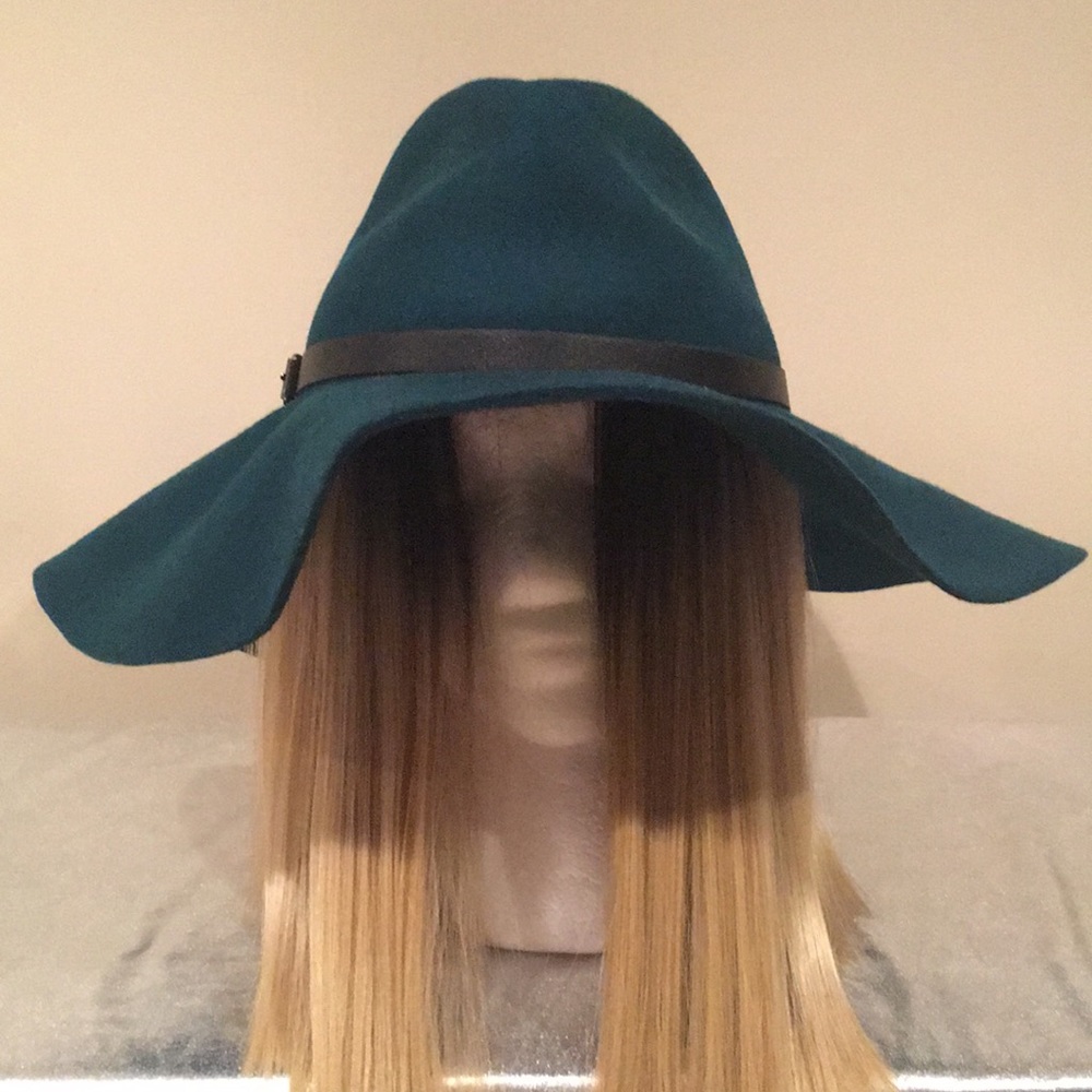 NWOT BCBG Teal Hat with Black band